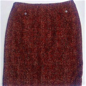 Nordstrom Collection NWOT Wool Silk Blend Tweed Pencil Skirt SZ 14